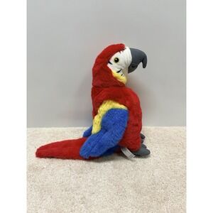 FAO Schwarz 11" Realistic Parrot Planet Love New Plush Bird W3‎